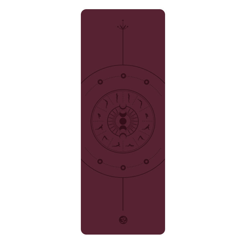 5mm Sun Worship Moon Natural Rubber Yoga Mat PU