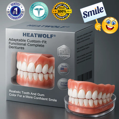 ✅ Made and Shipped from the USA| HEATWOLF® Adaptable Custom-Fit Functional Complete Dentures 🩺up