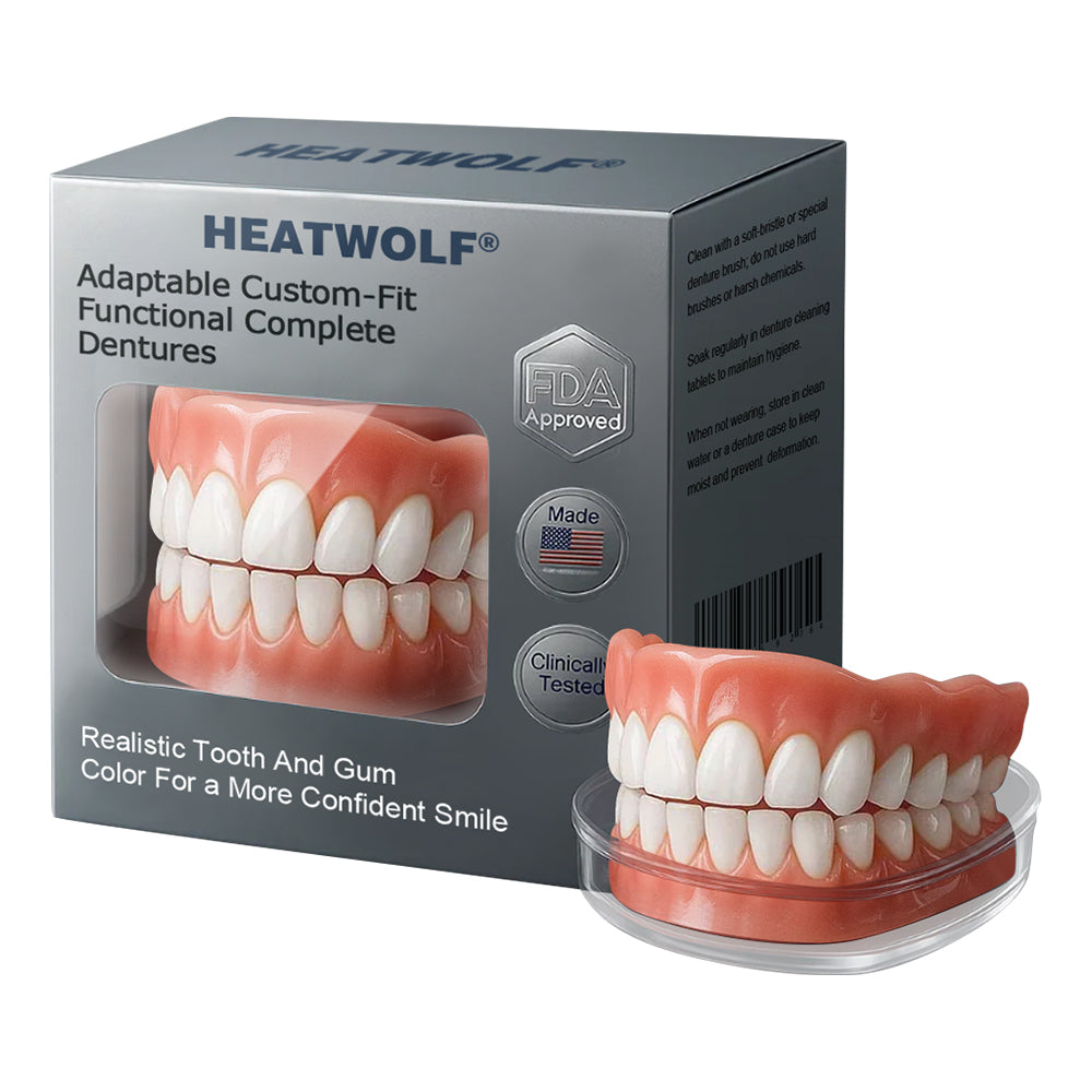 ✅ Made and Shipped from the USA| HEATWOLF® Adaptable Custom-Fit Functional Complete Dentures 🩺up
