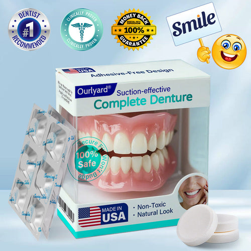 ✅ Made and Shipped from the USA| Ourlyard® Suction-fit Complete Denture 🎉