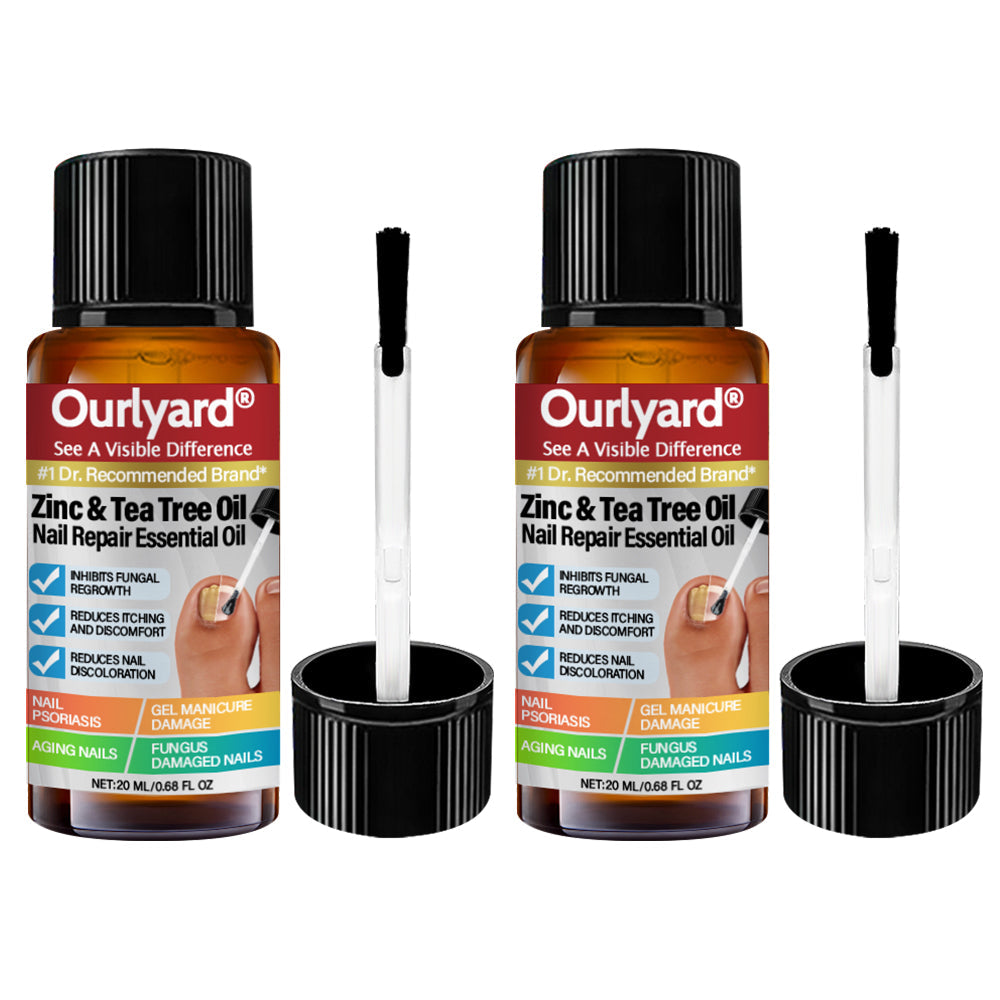 ✅ Made and Shipped from USA | Ourlyard® Zinc & Tea Tree Oil Nail Repair Essential Oil (Comprehensive repair, powerful treatment for all nail disorders)