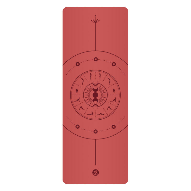 5mm Sun Worship Moon Natural Rubber Yoga Mat PU