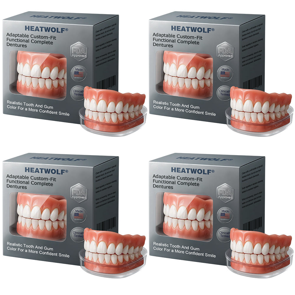 ✅ Made and Shipped from the USA| HEATWOLF® Adaptable Custom-Fit Functional Complete Dentures 🩺up