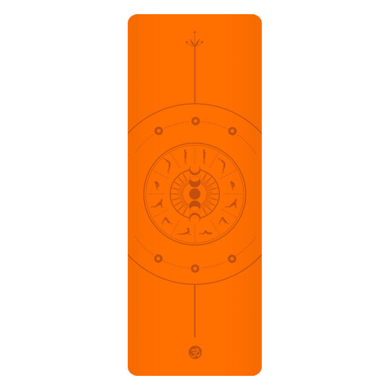 5mm Sun Worship Moon Natural Rubber Yoga Mat PU