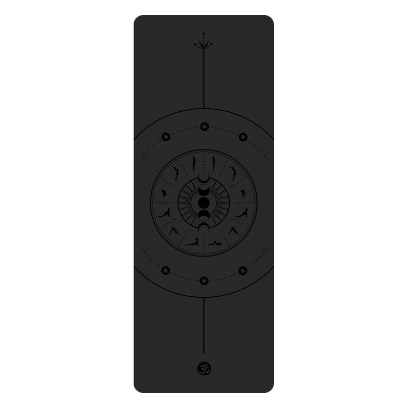 5mm Sun Worship Moon Natural Rubber Yoga Mat PU