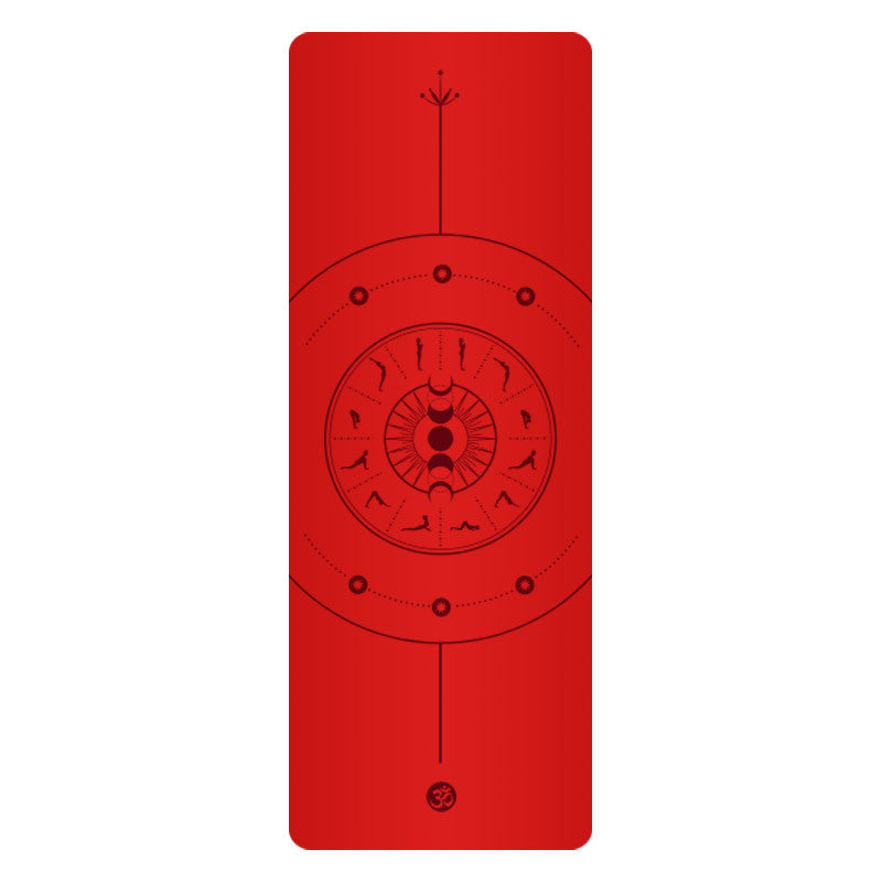 5mm Sun Worship Moon Natural Rubber Yoga Mat PU
