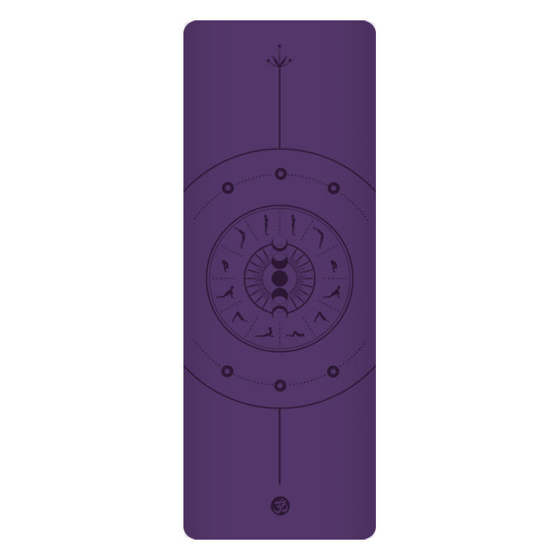 5mm Sun Worship Moon Natural Rubber Yoga Mat PU