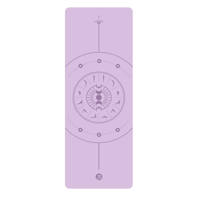 5mm Sun Worship Moon Natural Rubber Yoga Mat PU