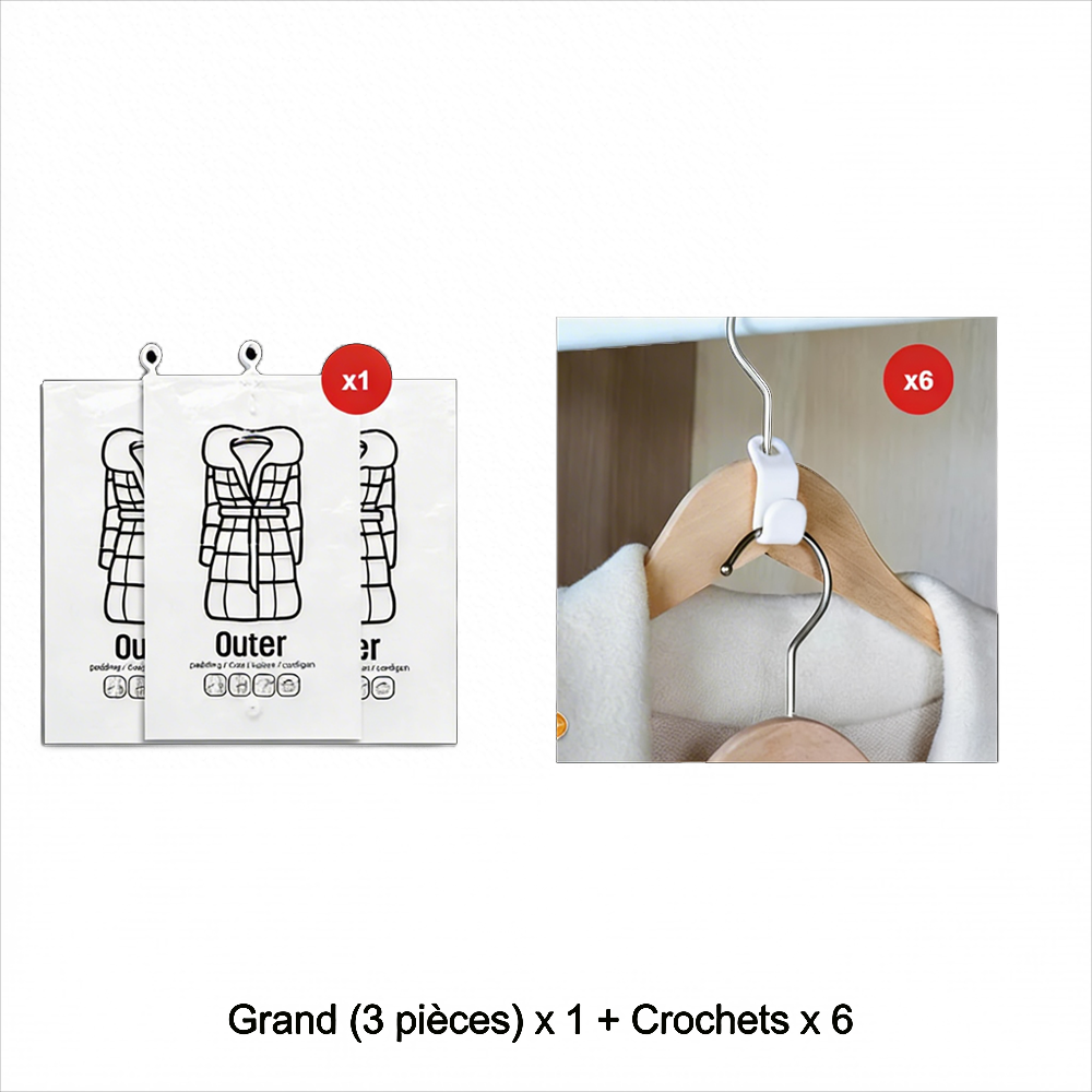 🔥Sac de rangement sous vide saisonnier pour doudoune suspendue