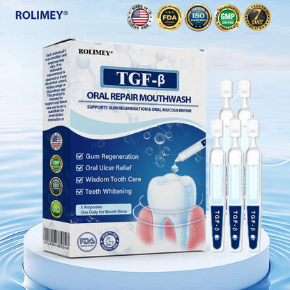 ✅ Made and Shipped from the USA | Rolimey® Transforming Growth Factor-β (TGF-β) Oral Repair Mouthwash 💧