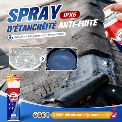 ✨ Spray réparateur de fuites instantané - Colmate les fissures et les interstices en 5 minutes, imperméable et flexible pour tuyaux et toitures