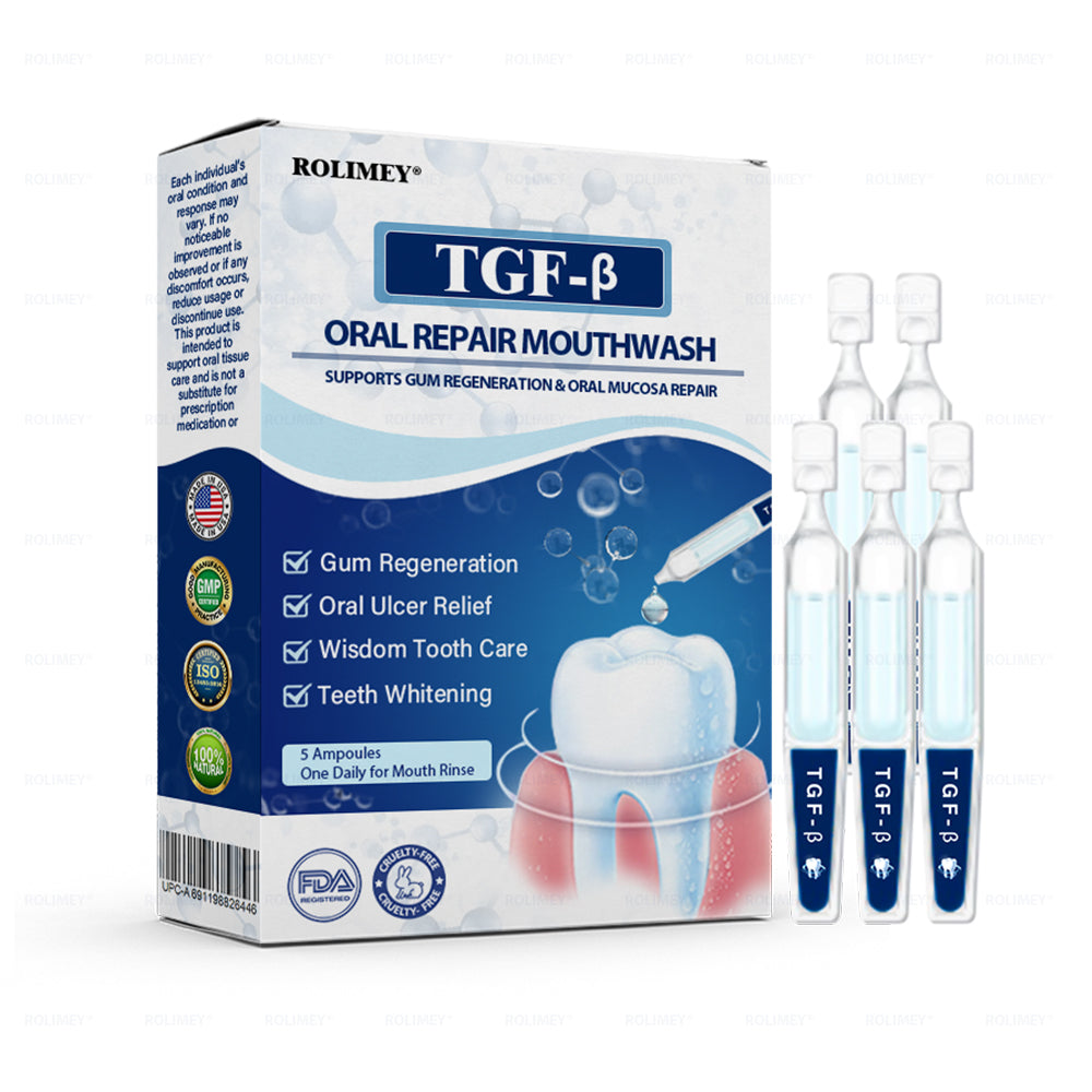 ✅ Made and Shipped from the USA | Rolimey® Transforming Growth Factor-β (TGF-β) Oral Repair Mouthwash 💧
