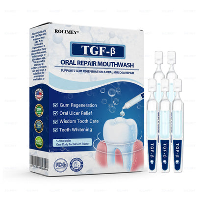 ✅ Made and Shipped from the USA | Rolimey® Transforming Growth Factor-β (TGF-β) Oral Repair Mouthwash 💧