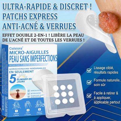 🌿Pansements hydrocolloïdes à micro-aiguilles Celsiora® 2-en-1