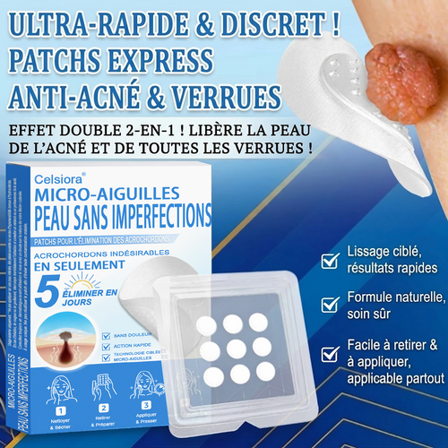 🌿Pansements hydrocolloïdes à micro-aiguilles Celsiora® 2-en-1