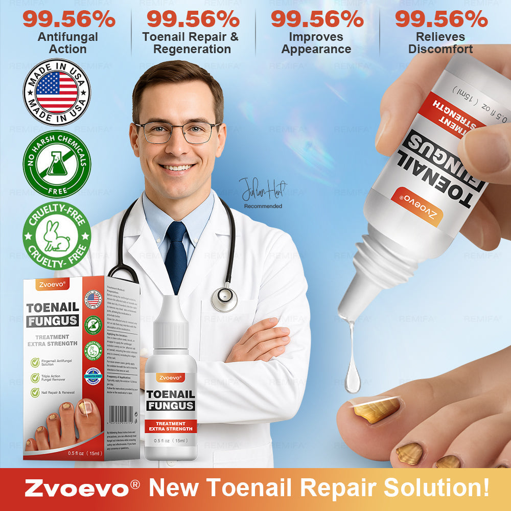 ✅ Made and Shipped from USA | Zvoevo® Toenail Fungus Treatment Extra Strength, Antifungal Solution for Toenail or Fingernail, Triple Action Formula for Remove Fungal, Repair and Renewal Damaged Nails🐞