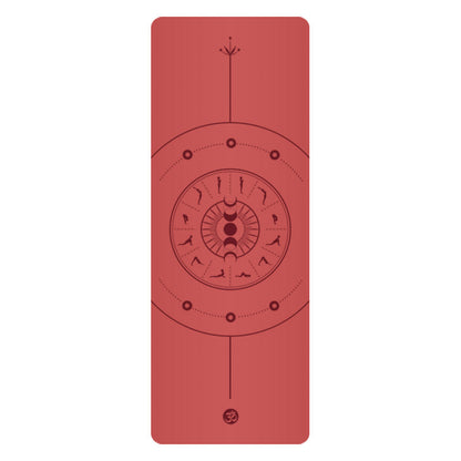 5mm Sun Worship Moon Natural Rubber Yoga Mat PU