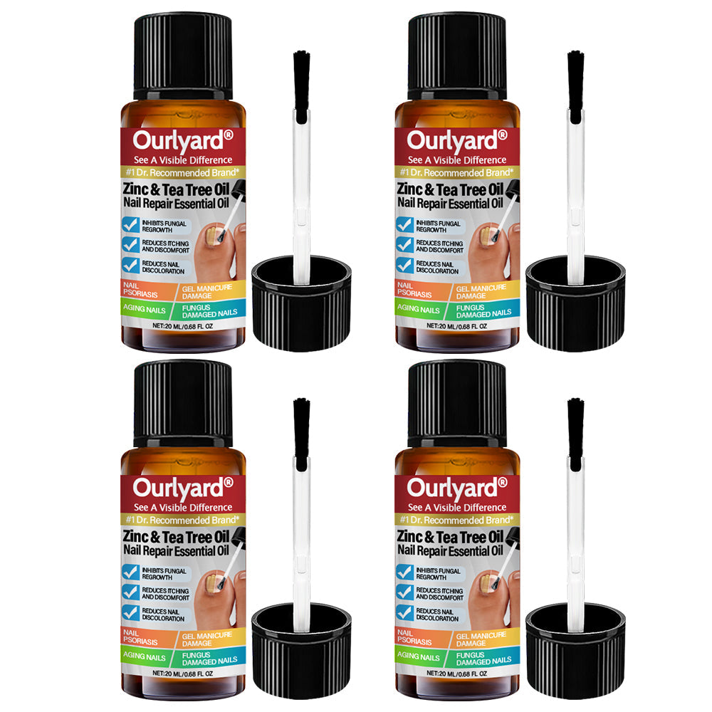 ✅ Made and Shipped from USA | Ourlyard® Zinc & Tea Tree Oil Nail Repair Essential Oil (Comprehensive repair, powerful treatment for all nail disorders)