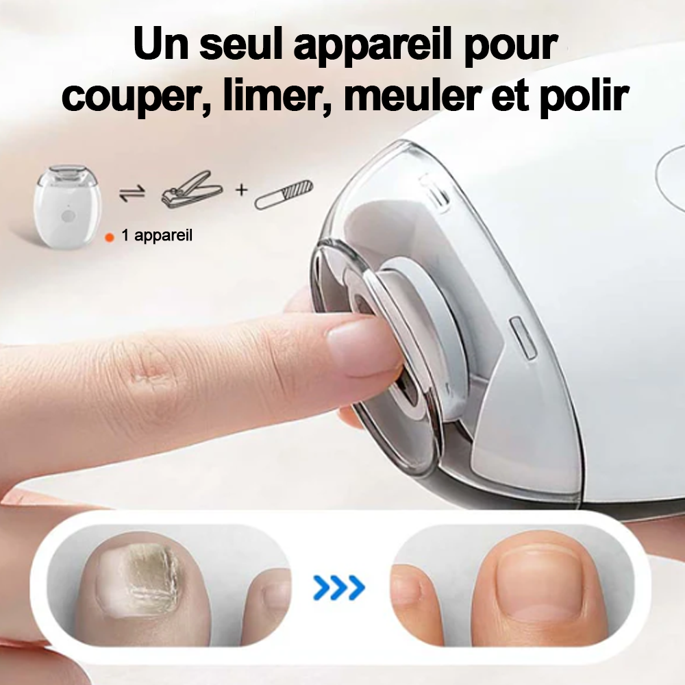 🔥 50% DE RÉDUCTION ! ✨ Ponceuse à Ongles Auto - 3 Vitesses Réglables, Silencieuse, LED Integrée pour Soin Précise -Remifa®
