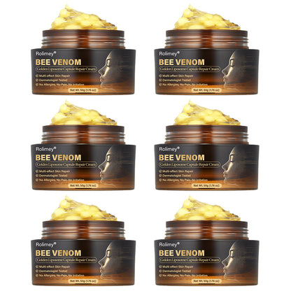 ✅Official Store | ✨ Rolimey®  Bee Venom Golden Liposome Capsule Repair Cream  🧑🏼‍⚕️(For skin prone to tinea, psoriasis, warts, hidradenitis, and varicose concerns)