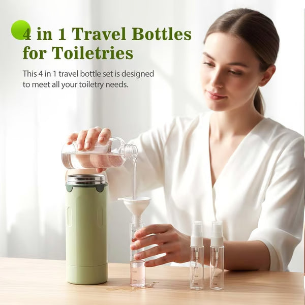 50 % de réduction 🎉Flacons distributeurs rechargeables 4 en 1 pour le voyage -Furzero®