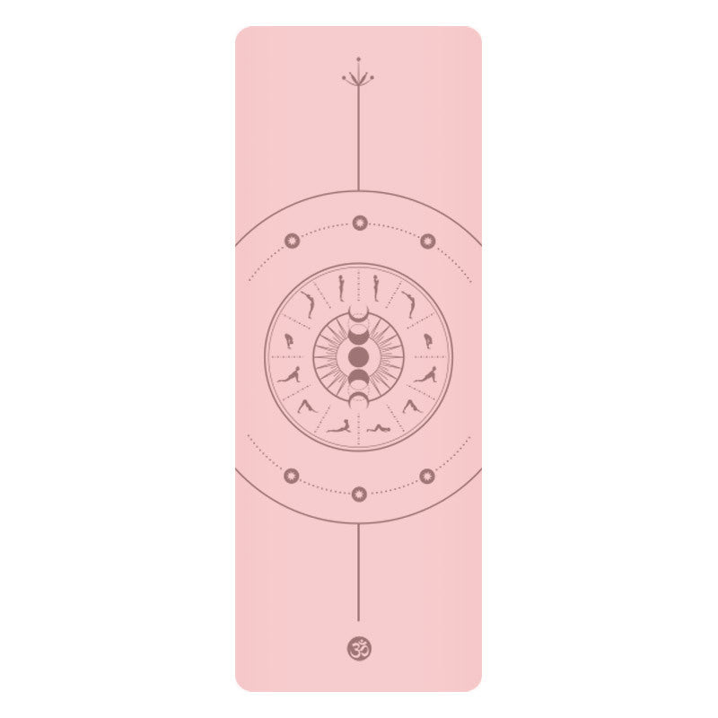 5mm Sun Worship Moon Natural Rubber Yoga Mat PU
