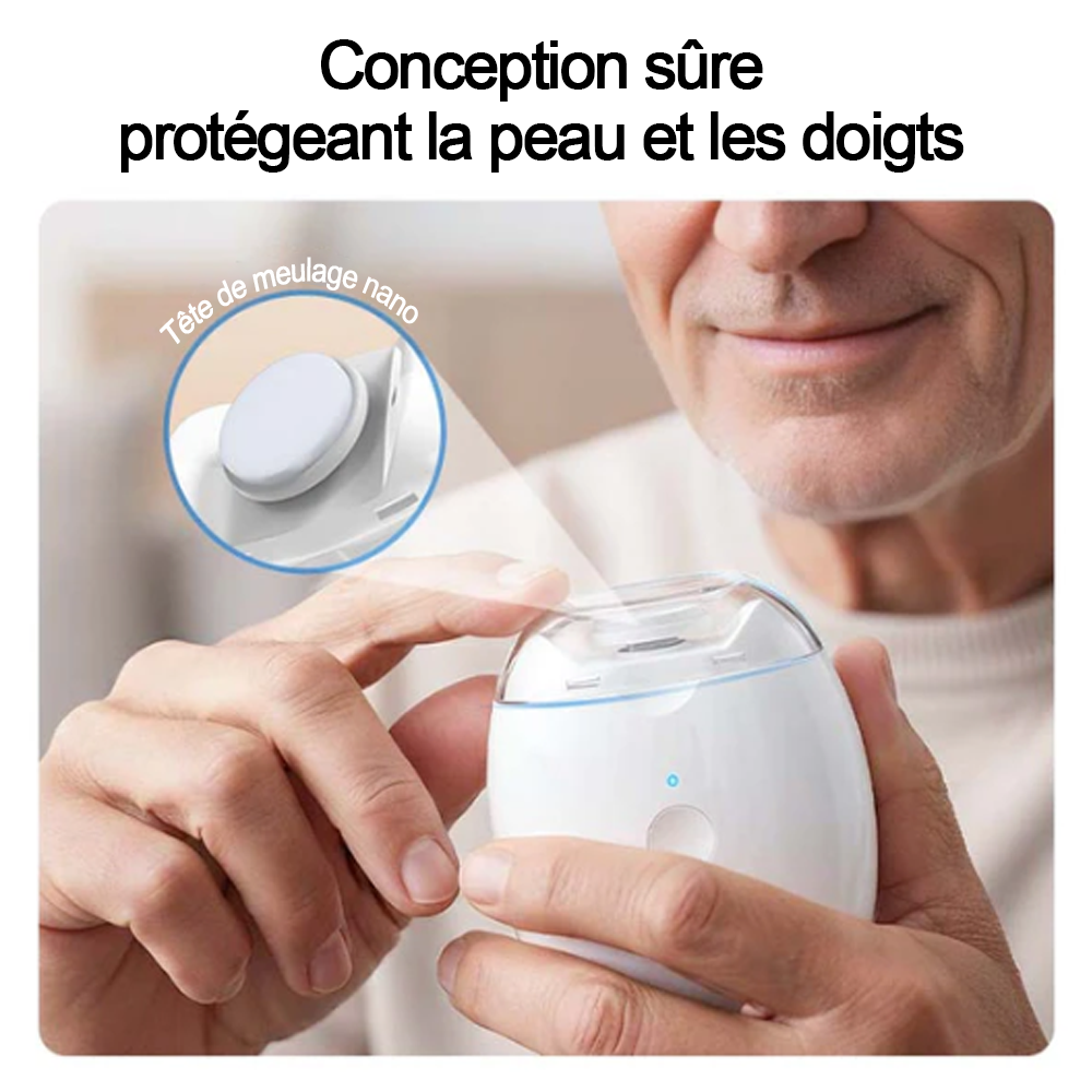 🔥 50% DE RÉDUCTION ! ✨ Ponceuse à Ongles Auto - 3 Vitesses Réglables, Silencieuse, LED Integrée pour Soin Précise -Remifa®