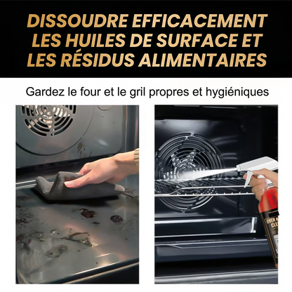 🎉Cadeau du Nouvel An 50 % DE RÉDUCTION !🧼Spray nettoyant puissant pour four et grill : élimine sans effort la graisse et les résidus alimentaires, sans frotter !