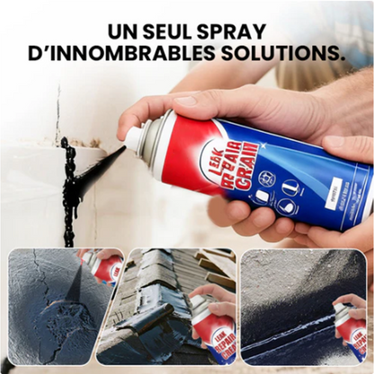 ✨ Spray réparateur de fuites instantané - Colmate les fissures et les interstices en 5 minutes, imperméable et flexible pour tuyaux et toitures