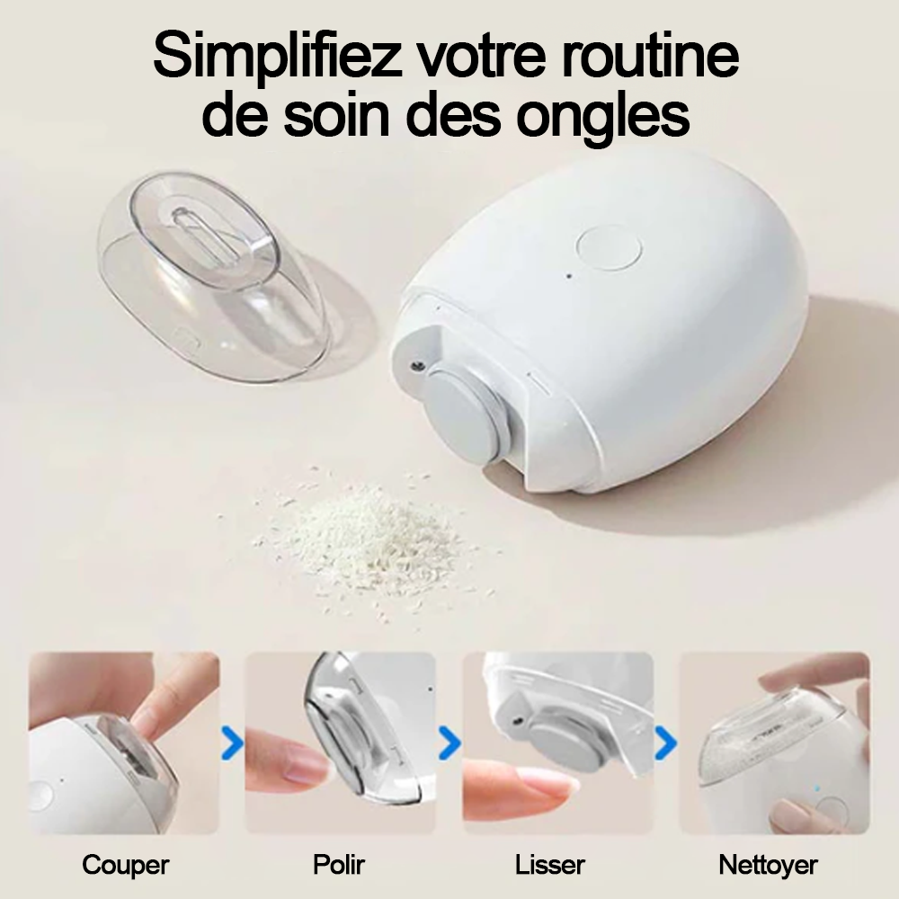 🔥 50% DE RÉDUCTION ! ✨ Ponceuse à Ongles Auto - 3 Vitesses Réglables, Silencieuse, LED Integrée pour Soin Précise -Remifa®