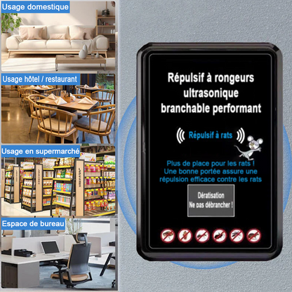 💥💥50% de réduction pour une durée limitée 💥💥Répulsif ultrasonique puissant contre les rongeurs – à brancher sur prise  -Remifa®