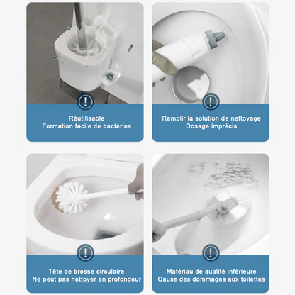 💕Brosse de nettoyage jetable murale pour toilettes à usage domestique✨