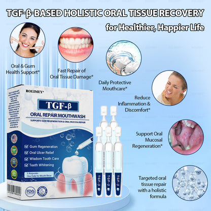 ✅ Made and Shipped from the USA | Rolimey® Transforming Growth Factor-β (TGF-β) Oral Repair Mouthwash 💧
