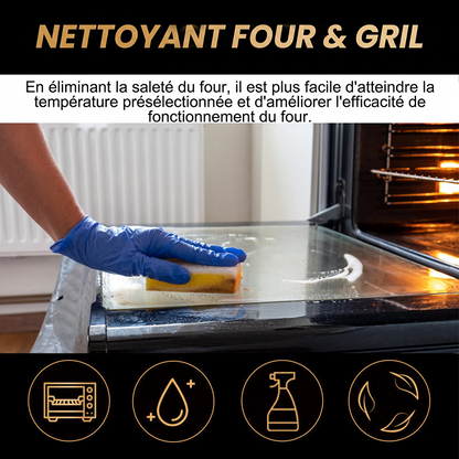 🎉Cadeau du Nouvel An 50 % DE RÉDUCTION !🧼Spray nettoyant puissant pour four et grill : élimine sans effort la graisse et les résidus alimentaires, sans frotter !