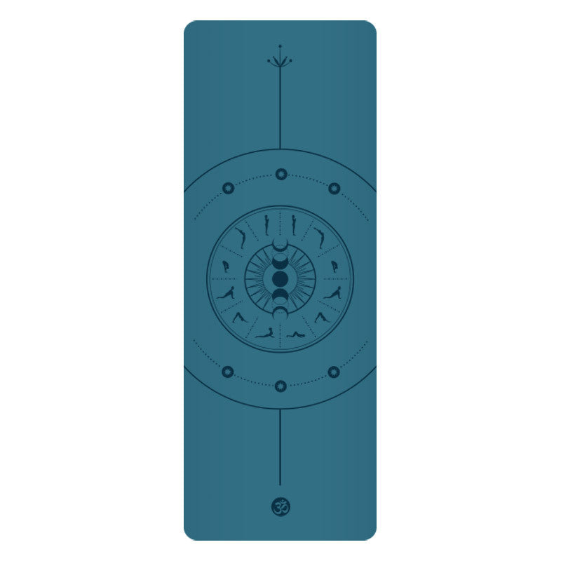 5mm Sun Worship Moon Natural Rubber Yoga Mat PU