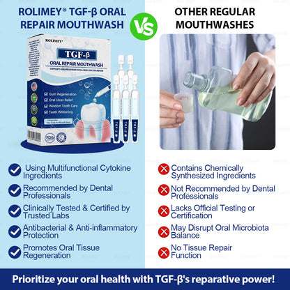 ✅ Made and Shipped from the USA | Rolimey® Transforming Growth Factor-β (TGF-β) Oral Repair Mouthwash 💧