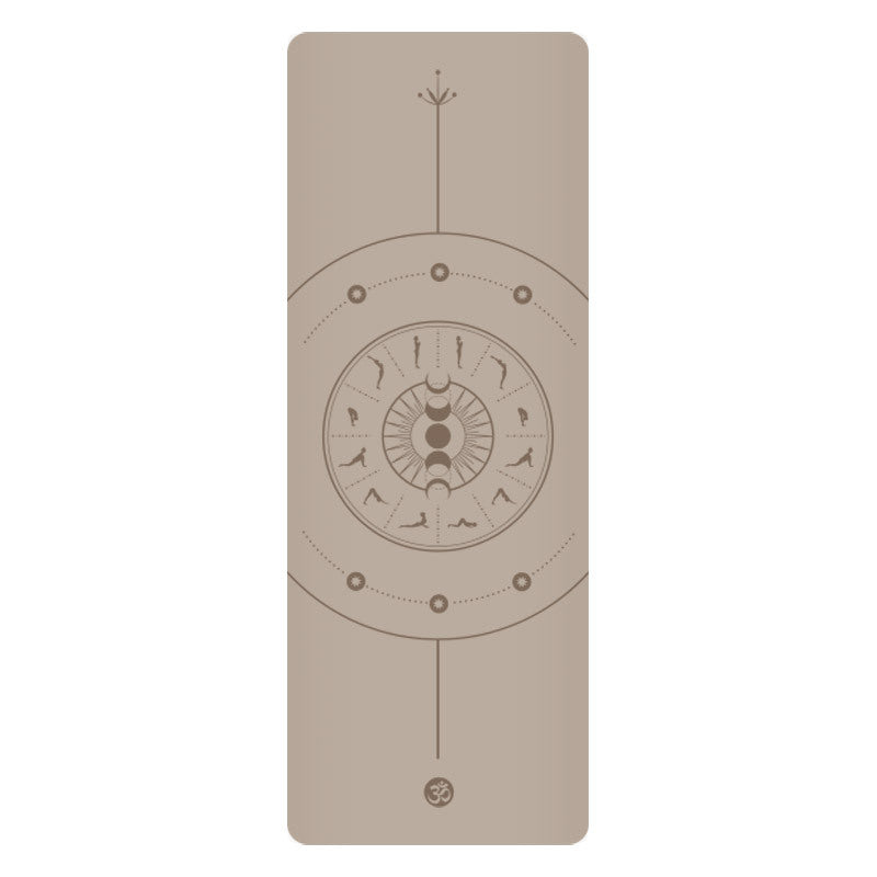 5mm Sun Worship Moon Natural Rubber Yoga Mat PU