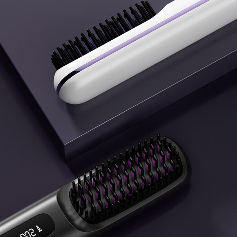 💥 -50 % ✨ Peigne Lissant Chauffant Sans Fil en Céramique 💖 -Remifa®