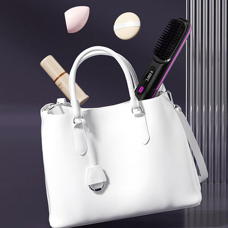 💥 -50 % ✨ Peigne Lissant Chauffant Sans Fil en Céramique 💖 -Remifa®